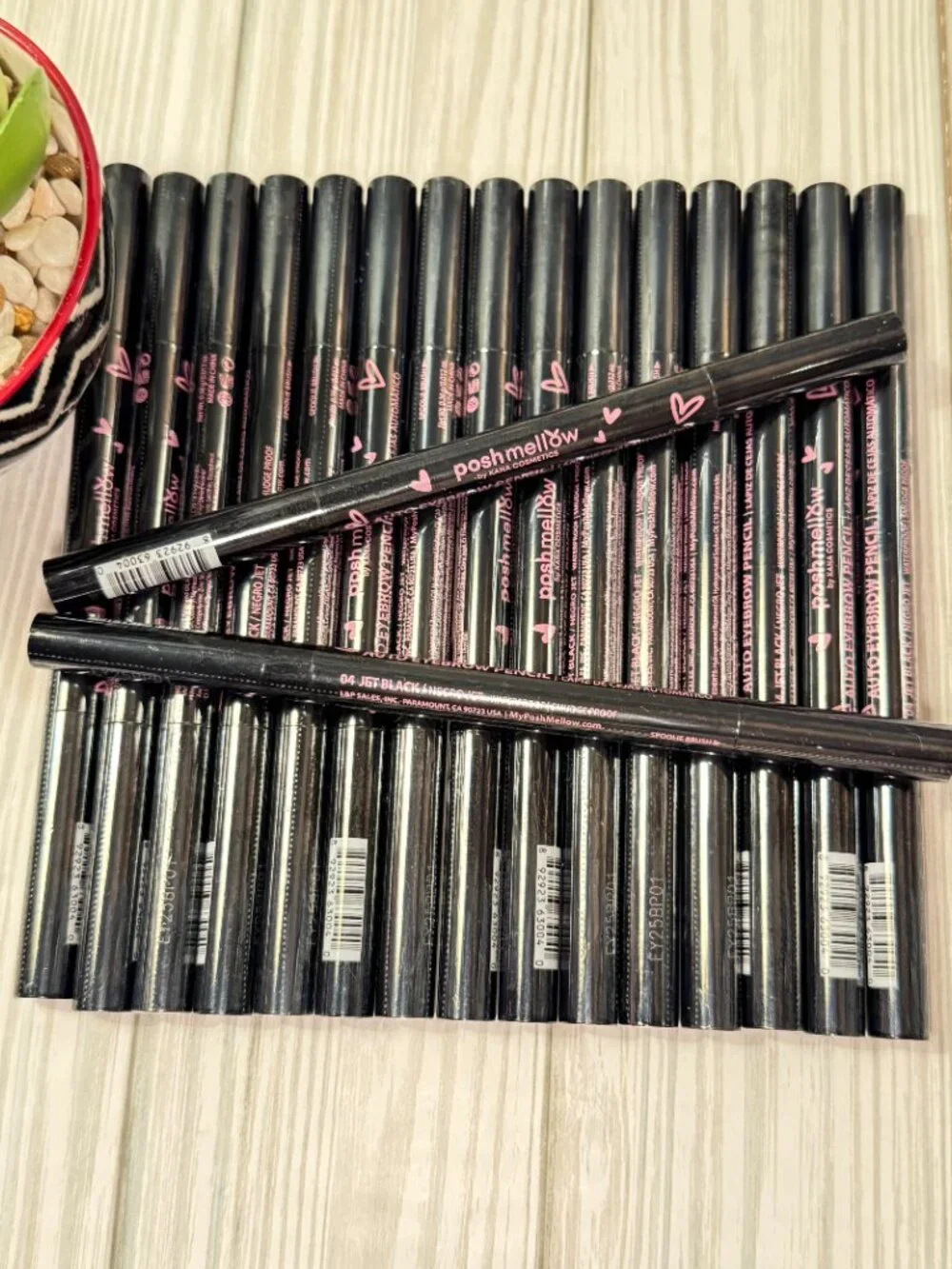 Poshmellow Auto Eyeliner Pencil Waterproof Smudge Proof Jet Black Soft Black